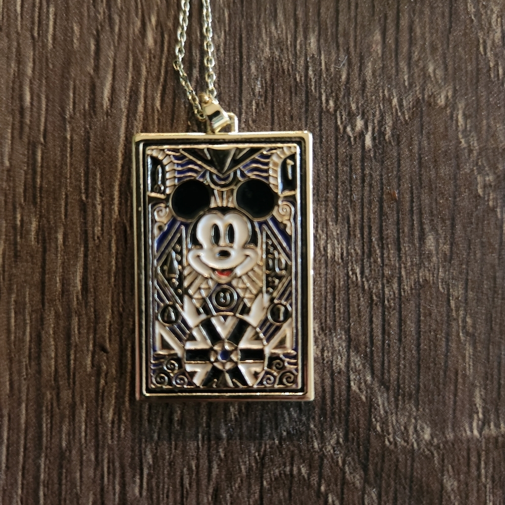 Disney Mickey Mouse Gold-tone Enamel Pendant Necklace
